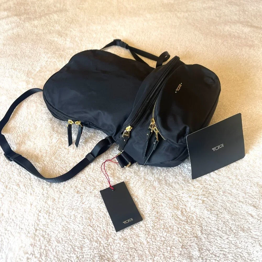 NWT TUMI Ryder Cary Convertible Waistpack Backpack Crossbody Nylon/Leather